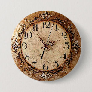 Antike Uhr Button