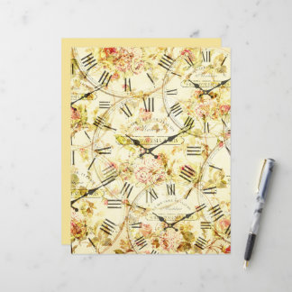 Antike Uhren Collage Scrapbook Papier