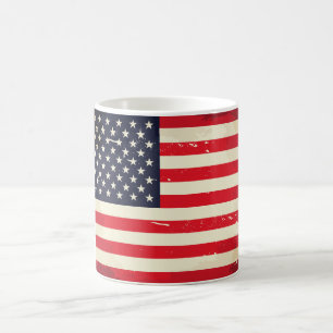 Antike US-Flagge-Kaffeetasse Kaffeetasse