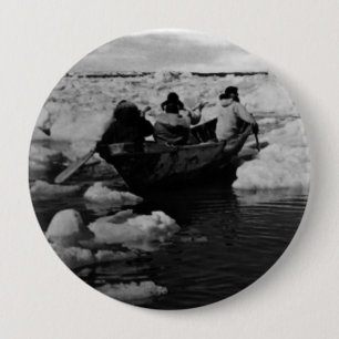 Antike USA Alaska Eskimo Jäger Button