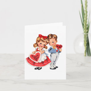 Antike Valentinsgrußkarte für Kinder zum Falten Karte