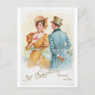 Antike Valentinstagskarte Feiertagspostkarte
