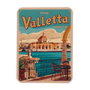 Antike Valletta, Malta Reiseandenken und Geschenke Magnet