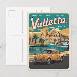 Antike Valletta, Malta Reiseandenken und Geschenke Postkarte