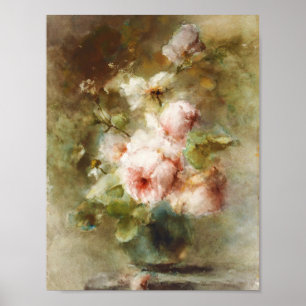 Antike Vase mit Rosen Margaretha Roosenboom Poster