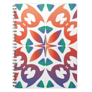 Antike verzierte Fliesen talavera mexico. Geometri Notizblock