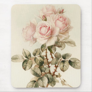 Antike viktorianisch romantische Rosen Mousepad