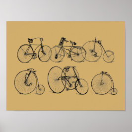 Antike Viktorianische Ära - Radfahrzeuglage Poster