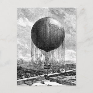 Antike viktorianische Ballon-Luftschiff Postkarte
