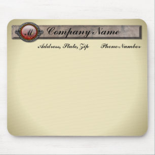 Antike viktorianische Brosche Monogramm Mousepad