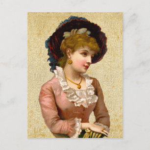 Antike viktorianische Damenmode-Postkarte Postkarte
