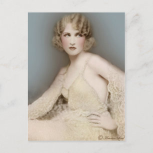 Antike viktorianische edwardianische kolorierte Po Postkarte