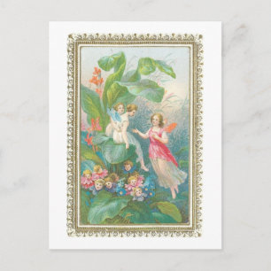 Antike viktorianische Fantasy-Feien Postkarte