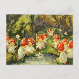 Antike viktorianische Feen Postkarte