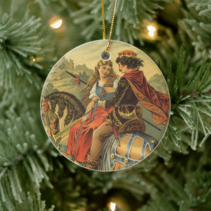 Antike viktorianische Märchenwelt, Bruder und Schw Keramik Ornament