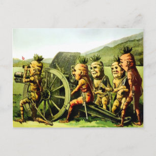 Antike viktorianische militärische Karotten Postkarte