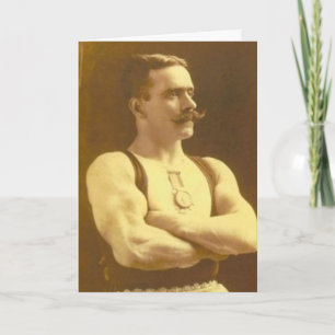 Antike viktorianische Postkarte eines Schausteller