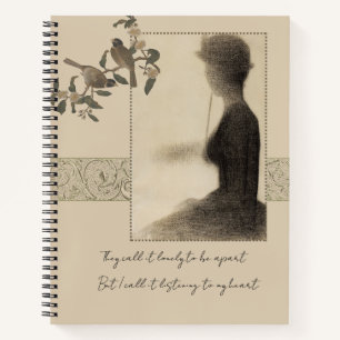 Antike viktorianische Silhouette Notizbuch