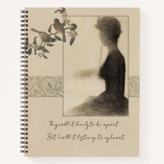 Antike viktorianische Silhouette Notizbuch