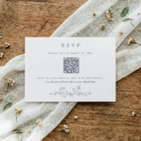 Antike viktorianische staubblaue Hochzeits-QR-Code