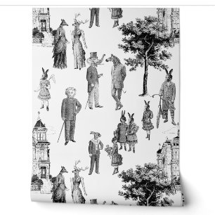 antike viktorianische Tiere Toile anthropomorph Tapete