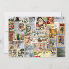 Antike Viktorianische Weihnachten Ephemera Collage