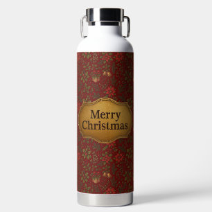 Antike, viktorianische Weihnachtsmuster Trinkflasche