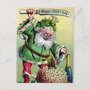 Antike viktorianische Weihnachtspostkarte Postkarte