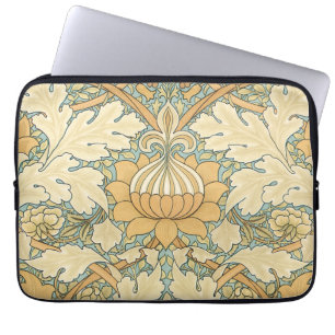 Antike viktorianische William-Morris-Blumen-Blatt- Laptopschutzhülle