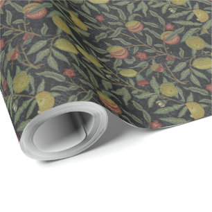 Antike viktorianische William Morris Fruchtblätter Geschenkpapier
