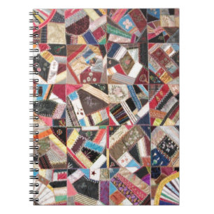 Antike, Viktorianische Zeit, verrückte Quilt Notizblock
