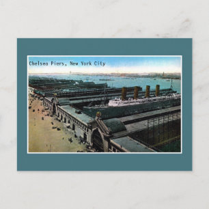 Antike Vintage Chelsea Piers New York City Postkarte