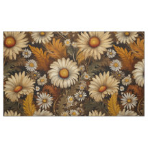 Antike Vintage-Chrysanthemen und Gänseblümchen Sto