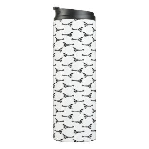 Antike Vintage-Flugzeuge INDIVIDUELLE HINTERGRUNDF Thermosbecher