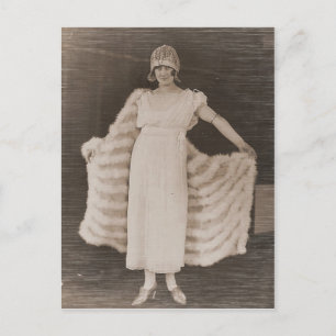 Antike Vintage-Fotografien Porträts von Flappern Postkarte