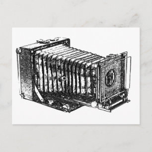 Antike Vintage-Kamera Postkarte