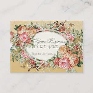 Antike Vintage-Rosen Blumenstrauß Moderne Schwünge Visitenkarte