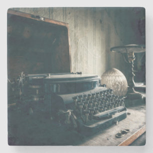 Antike Vintage-Schreibmaschine Steinuntersetzer