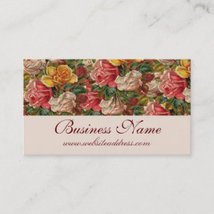 Antike Vintage Themed Rosen-Geschäfts-Karten Visitenkarte