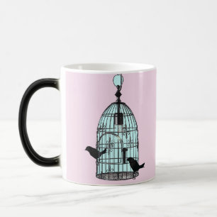 Antike Vogelkäfig-Tasse mit Monogramm Verwandlungstasse