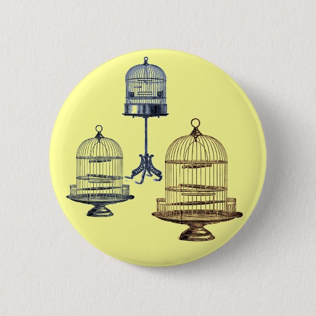 Antike Vogelkäfige Button (Vorderseite)