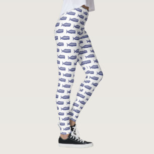 Antike Wal-Zeichnung aus dem 19. Jahrhundert N Leggings