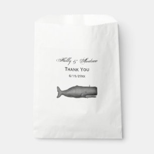 Antike Walfischzeichnung aus dem 19. Jahrhundert N Geschenktütchen