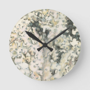 Antike Wasserfarbenkoralle Runde Wanduhr