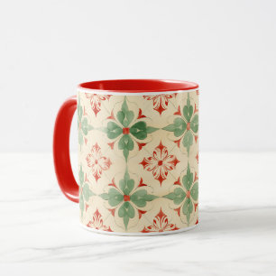 Antike Weihnachtsfliese Tasse