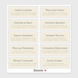 Antike weiße Gastadresse Labels ORDER 6" oder 8"!