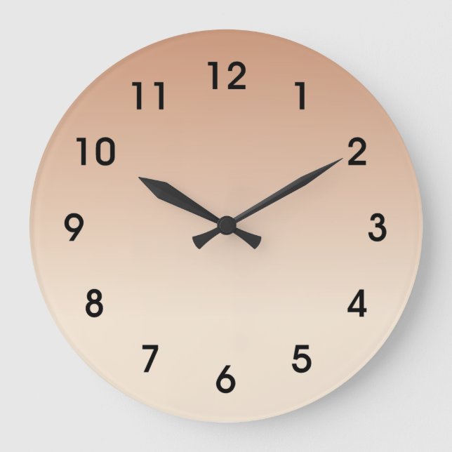 Antike, weiße und antike Brass strahlende Farben Große Wanduhr (Vorderseite)