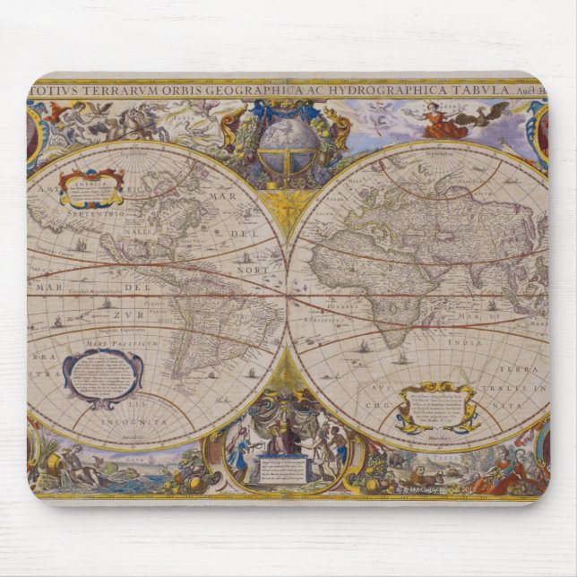 Antike Weltkarte 2 Mousepad (Vorne)