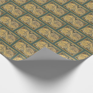 Antike Weltkarte J. Blaeu 1664 Geschenkpapier