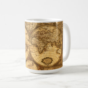 Antike Weltkarte Kaffeetasse